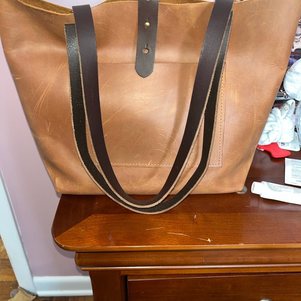 Brown Leather Tote Bag